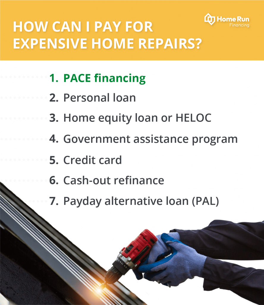 How can I pay for expensive home repairs?