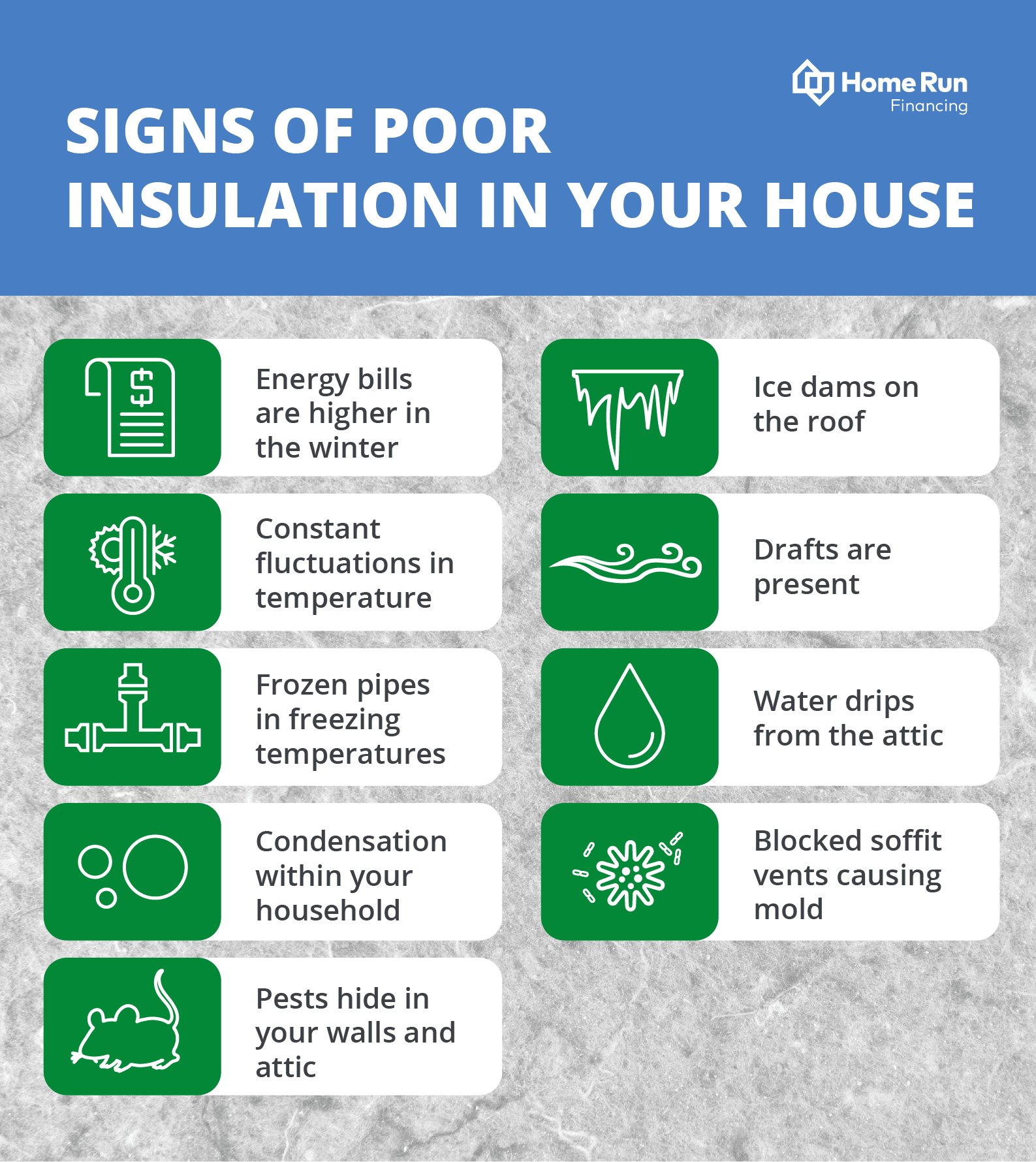 signs of poor insulation in your house